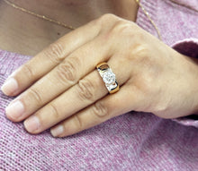 Load image into Gallery viewer, Round Cut Diamond Engagement Ring Semi Bezel Set Bridal Ring IGI Certified 14k Solid Yellow Gold Wedding Solitaire Ring 2.00ct F-VS2