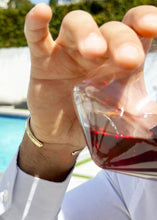 Load image into Gallery viewer, 14K or 18K Solid and Very Heavy White  Gold or Yellow Gold Or Rose Gold Men's Cuff Bangle 6mm Width Knife Cut Edges Design Brush Top Finish