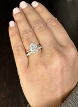 Load image into Gallery viewer, Oval cut Moissanite And Round Cut Natural Diamonds Sides Engagement Ring And Matching Band 14k Solid Yellow Gold Bridal Ring Solitaire 3.30