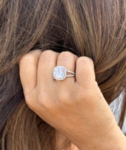 Load image into Gallery viewer, Cushion And Round Cut Diamond Engagement Ring IGI Certified 14k Solid White Gold Halo Wedding ring Split shank Bridal Ring 4.70ct G-VS2