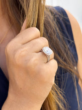 Load image into Gallery viewer, Cushion And Round Cut Diamond Engagement Ring IGI Certified 14k Solid White Gold Halo Wedding ring Split shank Bridal Ring 4.70ct G-VS2