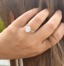 Load image into Gallery viewer, Oval Cut And Round Cut Sides IGI Certified 14k Solid White Gold Diamond Engagement Ring Halo Style Wedding Ring Women's Bridal Ring 2.50ctw