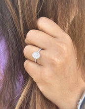 Load image into Gallery viewer, Oval Cut And Round Cut Sides IGI Certified 14k Solid White Gold Diamond Engagement Ring Halo Style Wedding Ring Women's Bridal Ring 2.50ctw