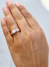 Load image into Gallery viewer, Round Cut Diamonds Semi Bezel Style Engagement Ring IGI Certified 14k Solid Heavy Rose Gold Wedding Ring Women's Bridal Ring 1.06ct F-VS2