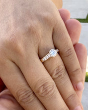 Load image into Gallery viewer, GIA Certified Round Cut Natural Diamond Engagement Ring Set In 14k Solid Yellow Gold Wedding Ring Prong Set Bridal Propose Ring 0.85ctw