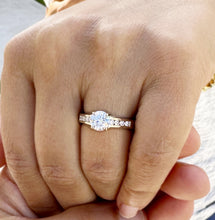 Load image into Gallery viewer, GIA Certified Round Cut Natural Diamond Engagement Ring Set In 14k Solid Yellow Gold Wedding Ring Prong Set Bridal Propose Ring 0.85ctw