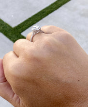 Load image into Gallery viewer, Pear Shape And Round Cut Diamonds Engagement Ring IGI Certified 14k Solid White Gold Halo Style Wedding Ring Filigre Design 2.50ctw F-VS2