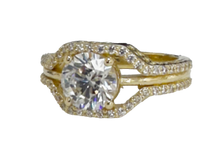 Load image into Gallery viewer, Round Cut Diamond Engagement Ring IGI Certified 14k Solid Yellow Gold Wedding Ring Prong Set Bridal Propose Ring Split Shank 2.50ctw F-VS2