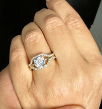 Load image into Gallery viewer, Round Cut Diamond Engagement Ring IGI Certified 14k Solid Yellow Gold Wedding Ring Prong Set Bridal Propose Ring Split Shank 2.50ctw F-VS2