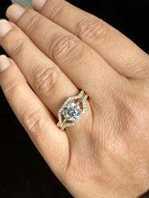 Load image into Gallery viewer, Round Cut Diamond Engagement Ring IGI Certified 14k Solid Yellow Gold Wedding Ring Prong Set Bridal Propose Ring Split Shank 2.50ctw F-VS2