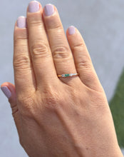 Load image into Gallery viewer, Emerald Cut Natural Green Emerald Ring And Side Natural Round Cut Diamonds 14K Solid Yellow Gold Minimalist Engagement Ring Gift 0.15ctw