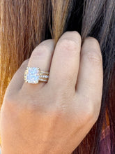 Load image into Gallery viewer, Radiant Cut Center And Round Cut Diamond Sides Engagement Ring IGI Certified 14k Solid And Heaby Yellow Gold Wedding Ring 5.00ctw G-VS2