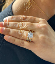 Load image into Gallery viewer, Round Diamond Engagement Ring Solitaire Prong Set Wedding Ring IGI Certified 14k Solid And Heavy Yellow Gold Bridal ring Triple Shank 4.00ct