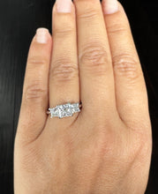 Load image into Gallery viewer, Princess Cut Engagement Ring Wedding Bridal Anniversary Three Stone Style IGI Certified 14k Solid White Gold Wedding Ring 3.00ctw F-VS2
