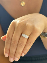 Load image into Gallery viewer, Princess Cut Engagement Ring Wedding Bridal Anniversary Three Stone Style IGI Certified 14k Solid White Gold Wedding Ring 3.00ctw F-VS2