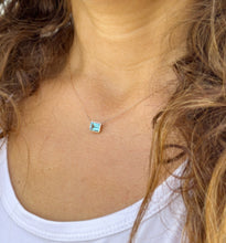 Load image into Gallery viewer, Emerald Cut Natural Blue Topaz Bezel Solitaire Necklace Chain Pendant Minimalist Dainty 14k Solid Rose Gold Bridal Anniversary Gift 2.00ct