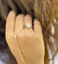 Load image into Gallery viewer, Pear Shape And Round Cut Diamonds Engagement Ring IGI Certified 14k Solid Rose Gold Halo Style Wedding Ring Filigre Design 1.70ctw F-VS2