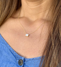 Load image into Gallery viewer, Emerald Cut Moissanite Bezel Set Solitaire Necklace And Chain In 14k Solid Yellow Gold Pendant Bridal Gift Wedding Anniversary Gift 2.00ct