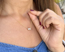 Load image into Gallery viewer, Emerald Cut Moissanite Bezel Set Solitaire Necklace And Chain In 14k Solid Yellow Gold Pendant Bridal Gift Wedding Anniversary Gift 2.00ct