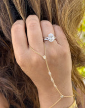 Load image into Gallery viewer, Oval cut Moissanite And Round Cut Natural Diamonds Sides Engagement Ring And Matching Band 14k Solid White Gold Bridal Ring Solitaire 3.20ct