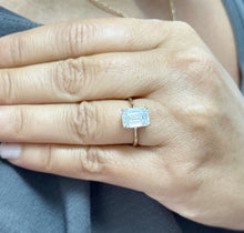 Load image into Gallery viewer, Emerald Cut Diamond Engagement Ring IGI Certified Set In 14K Solid Yellow Gold Solitaire Ring Four Prong Set Style Wedding Ring 2.00ct F-VS2