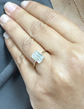 Load image into Gallery viewer, Emerald Cut Diamond Engagement Ring IGI Certified Set In 14K Solid Yellow Gold Solitaire Ring Four Prong Set Style Wedding Ring 2.00ct F-VS2