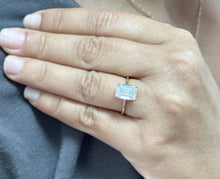 Load image into Gallery viewer, Emerald Cut Diamond Engagement Ring IGI Certified Set In 14K Solid Yellow Gold Solitaire Ring Four Prong Set Style Wedding Ring 2.00ct F-VS2