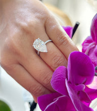 Load image into Gallery viewer, Pear Shape And Round Cut Diamonds Engagement Ring IGI Certified 14k Solid White Gold Hidden Halo Style Wedding Ring 5.50ctw G-VS2