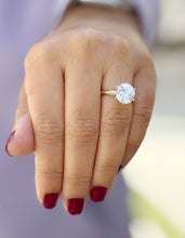 Load image into Gallery viewer, Round Cut Diamond Engagement Ring IGI Certified 5.00ct 14k Solid Yellow Gold Solitaire Style Bridal Ring Minimalist Wedding Ring G-VS2