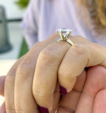 Load image into Gallery viewer, Round Cut Diamond Engagement Ring IGI Certified 5.00ct 14k Solid Yellow Gold Solitaire Style Bridal Ring Minimalist Wedding Ring G-VS2