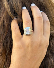 Load image into Gallery viewer, Cushion Cut Diamond Engagement Ring IGI Certified Set In 14K Solid Yellow Gold Solitaire Style Ring Bezel Set Design Wedding Ring 3.00ct