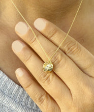 Load image into Gallery viewer, Round Cut IGI Certified Diamond Pendant And Chain Solitaire Minimalist Dainty Bezel Set 14k Solid Yellow Gold Necklace And Chain Gift 2.00ct