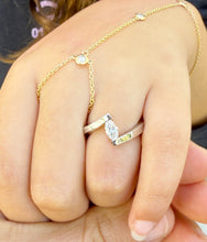 Load image into Gallery viewer, Marquise Cut Natural Diamond Engagement Ring Tension Set Ring 14k Solid White Gold Propose Ring Anniversary Wedding Ring 0.50ctw