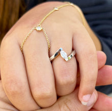 Load image into Gallery viewer, Marquise Cut Natural Diamond Engagement Ring Tension Set Ring 14k Solid White Gold Propose Ring Anniversary Wedding Ring 0.50ctw