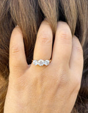 Load image into Gallery viewer, GIA Certified Natural Round Cut Engagement Ring Three Stone Set In 14k Solid Yellow Gold Wedding Ring Prong Set Bridal Ring Prong Set 2.00ct