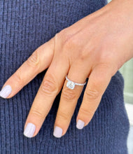 Load image into Gallery viewer, GIA Certified Natural Cushion Cut And Round Cut Sides Diamond Engagement Ring Wedding Ring Women's Bridal Ring 14k Solid White Gold 1.75ctw