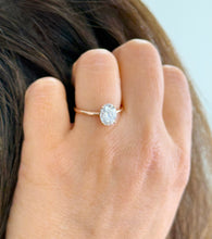 Load image into Gallery viewer, Oval Cut Diamond Engagement Ring Solitaire Ring IGI Certified 14k Solid Rose Gold Bridal Ring Wedding Ring Four Prong Set 2.00ct F-VS2