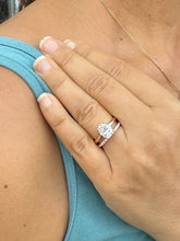 Load image into Gallery viewer, Cushion Cut And Round Cut Sides Diamond IGI Certified Engagement Ring And Matching Band 14k Solid Rose Gold Halo Wedding Ring 3.20ctw G-VS2