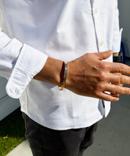 Load image into Gallery viewer, Men's Cuff Bangle 14K or 18K Solid and Very Heavy White Gold or Yellow Gold or Rose Gold 6mm Width Tapers Up Design High Polish Finish