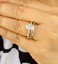 Load image into Gallery viewer, Oval Cut And Marquise Diamond Engagement Ring And Matching Band Ring IGI Certified 14k Solid Yellow Gold Bridal Wedding Ring Braided 2.50ctw