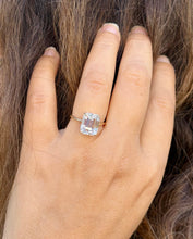 Load image into Gallery viewer, Emerald Cut Moissanite Solitaire Ring Set In 14K Solid And Heavy Yellow Gold Wedding Ring Four Prong Set Bridal Ring Minimalist For Her 5.00