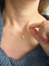 Load image into Gallery viewer, Asscher Cut Diamond Bezel Set Solitaire Necklace and Chain IGI Certified 14k Solid Yellow Gold Pendant And Chain Bridal Wedding Gift 1.00ct