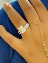 Load image into Gallery viewer, Radiant Cut And Round Cut Sides Diamond IGI Certified Engagement Ring And Matching Band 14k Solid White Gold Inner Halo Wedding Set 5.20ctw