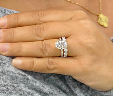 Load image into Gallery viewer, Elongated Cushion Cut And Round Cut Sides Diamond Engagement Ring And Matching Band IGI Certified 14K Solid Yellow Gold Wedding Ring 5.00ct