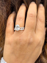 Load image into Gallery viewer, Elongated Cushion Cut And Round Cut Sides Diamond Engagement Ring And Matching Band IGI Certified 14K Solid Yellow Gold Wedding Ring 5.00ct