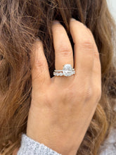 Load image into Gallery viewer, Elongated Cushion Cut And Round Cut Sides Diamond Engagement Ring And Matching Band IGI Certified 14K Solid Yellow Gold Wedding Ring 5.00ct