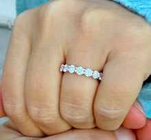 Load image into Gallery viewer, Round Cut Moissanite Half Eternity Band Style Large 3.50mm Set In 14K Solid Rose Gold Bridal Wedding Band Eternity Ring For Her 1.25ctw