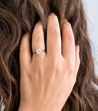Load image into Gallery viewer, Round Cut Diamonds Engagement Ring IGI Certified Crown Six Prong Setting Solitaire Wedding Bridal Ring Set In 14K White Gold 1.50ct G-VS2