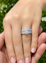 Load image into Gallery viewer, IGI Certified Round Cut Diamond Engagement Ring And Matching Band Bridal Set 14k Solid White Gold Women's Wedding Set For Her 3.00ctw F-VS2