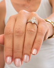 Load image into Gallery viewer, Marquise Cut Diamond Engagement Ring Set In IGI Certified 14k Solid White Gold Antique Filigree Style Wedding Bridal Ring 3.00ct